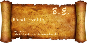 Bárdi Evelin névjegykártya